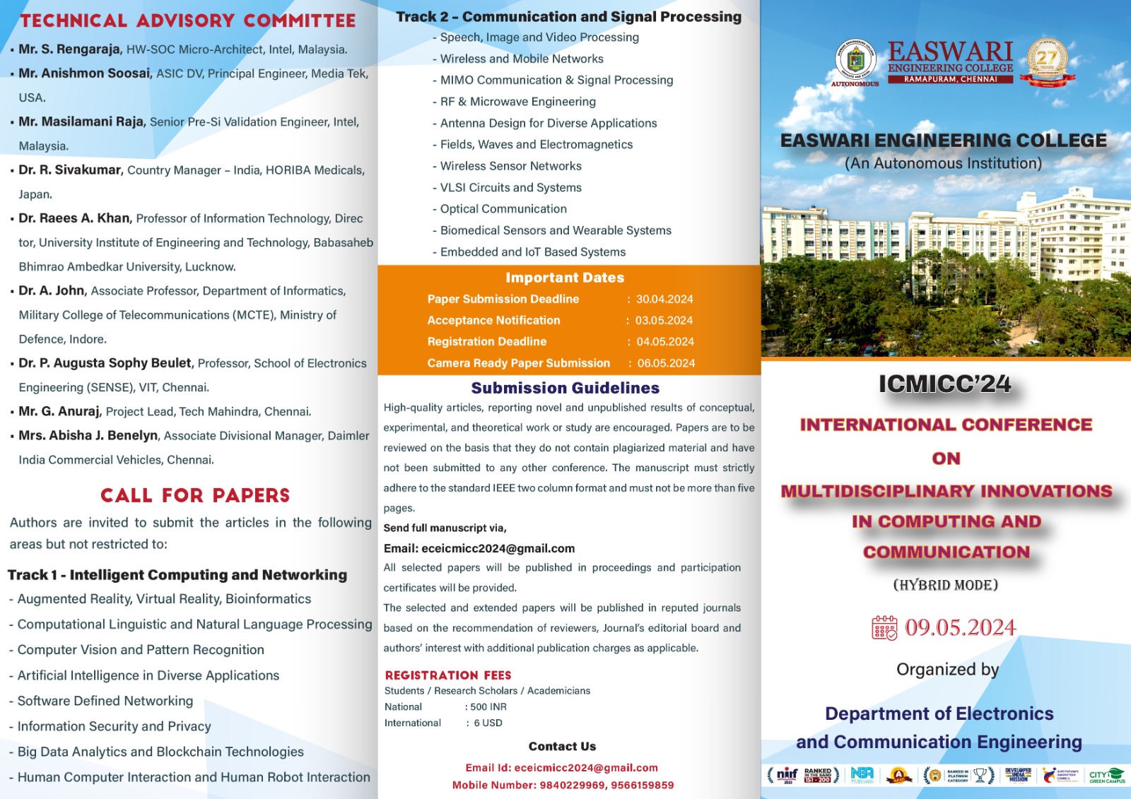 International Conference on Multidisciplinary Innovations in Computing and Communication (ICMICC'24)